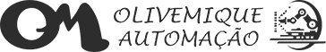 Antigo logotipo da empresa Olivemique Automação