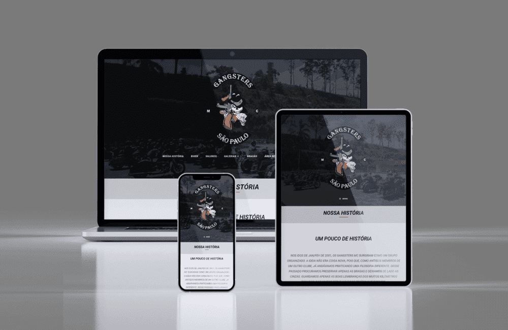 Site Responsivo do Gangsters MC