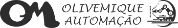 Antigo logotipo da empresa Olivemique Automação